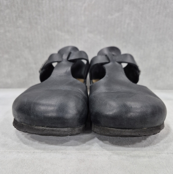 Birkenstock Paris T strap Mary Jane shoes size 40 women's US 9 black leather - Picture 4 of 14